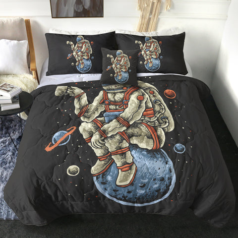 Image of Astronaut With The Coffee LKSPMA42 Comforter Set