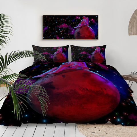 Image of Astronaut Sitting On Mars LKSPMA44 Bedding Set