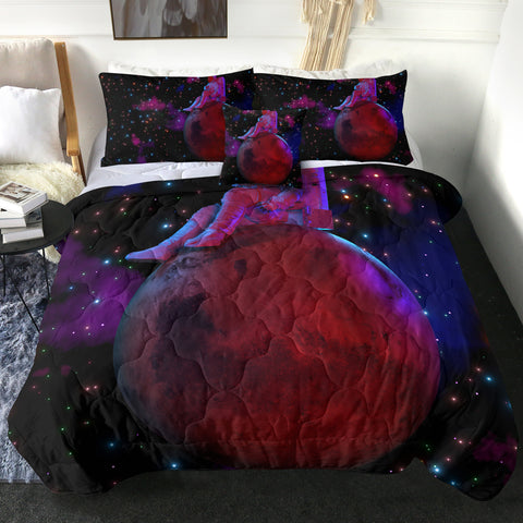 Image of Astronaut Sitting On Mars LKSPMA44 Comforter Set