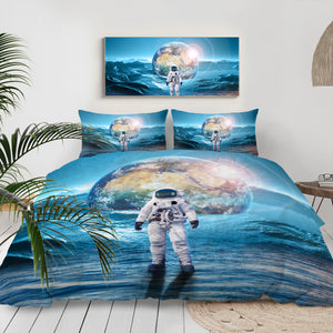 Astronaut Standing Out Space LKSPMA46 Bedding Set