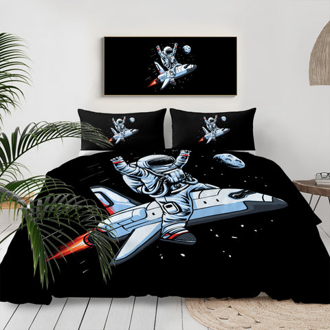 Image of Astronaut With Rocket LKSPMA48 Bedding Set