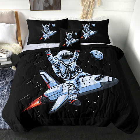 Image of Astronaut With Rocket LKSPMA48 Comforter Set