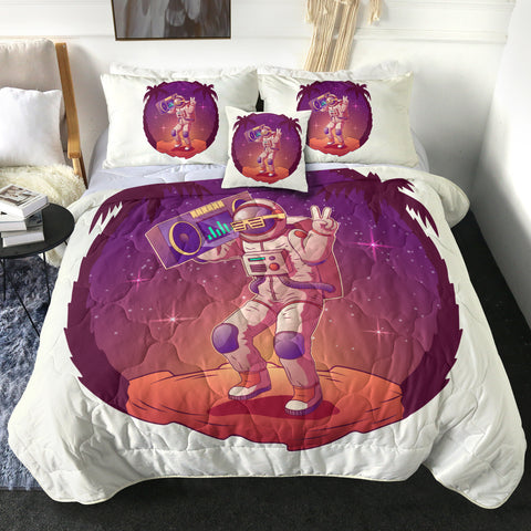 Image of Astronaut Dancing On The Space LKSPMA49 Comforter Set