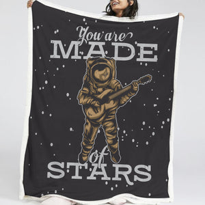 Astronaut With Guitar LKSPMA53 Sherpa Fleece Blanket
