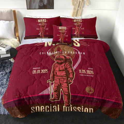 Image of Colorful Vintage Astronaut LKSPMA56 Comforter Set