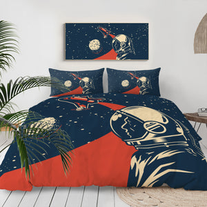 Colorful Vintage Astronaut LKSPMA56 Bedding Set