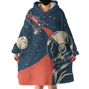 Colorful Vintage Astronaut LKSPMA56 Hoodie Wearable Blanket