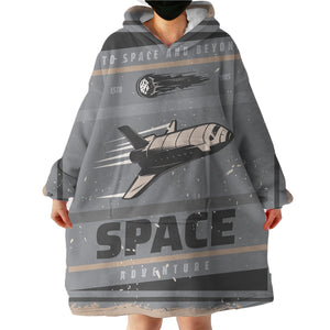 Space Adventure LKSPMA57 Hoodie Wearable Blanket