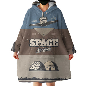 Space Adventure LKSPMA60 Hoodie Wearable Blanket