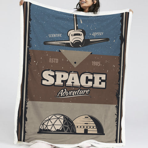 Image of Space Adventure LKSPMA60 Sherpa Fleece Blanket