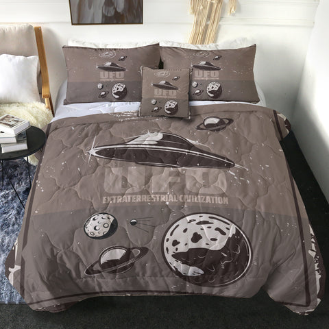 Image of Planet and UFO LKSPMA62 Comforter Set