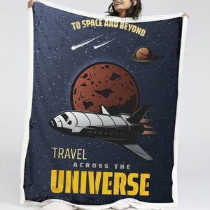 Travel Across The Universe LKSPMA67 Sherpa Fleece Blanket