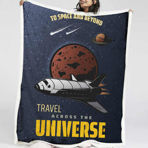 Image of Travel Across The Universe LKSPMA67 Sherpa Fleece Blanket