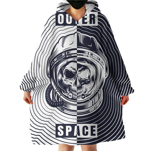 Black Skull Astronaut LKSPMA71 Hoodie Wearable Blanket