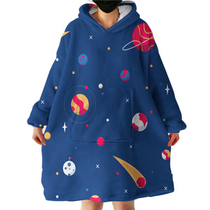 Planets In The Sky LKSPMA73 Hoodie Wearable Blanket