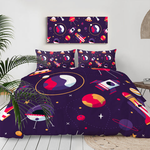 Image of Colorful Objects In The Sky LKSPMA74 Bedding Set