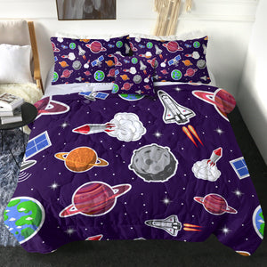 Mini Planets Picture LKSPMA75 Comforter Set