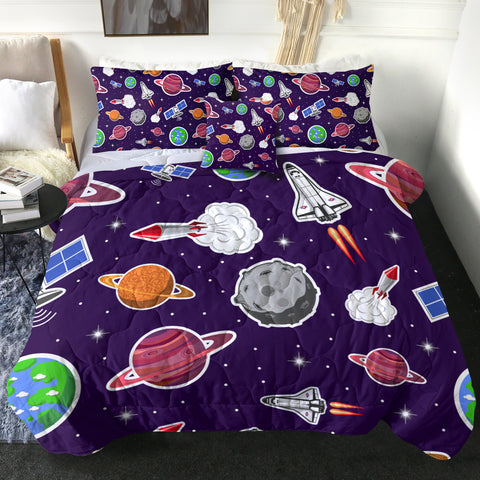 Image of Mini Planets Picture LKSPMA75 Comforter Set