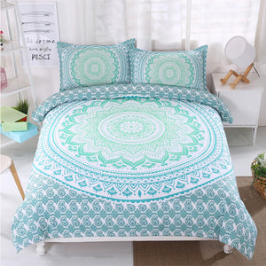 Light Green Mandala Pattern Bedding Set - Beddingify