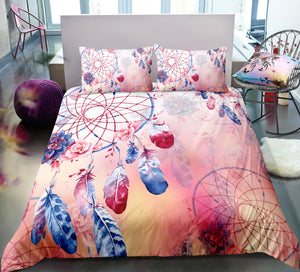 Light Pink Dreamcatcher Bedding Set - Beddingify