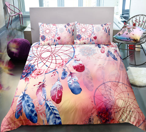 Image of Light Pink Dreamcatcher Bedding Set - Beddingify