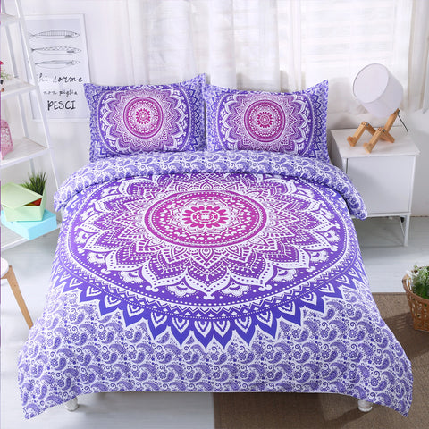 Image of Light Purple Mandala Pattern Bedding Set - Beddingify