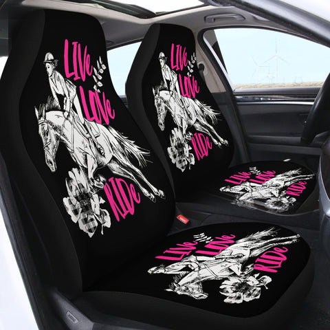 Image of Live Love Ride Zebra SWQT2402 Car Seat Covers