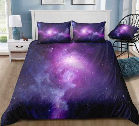 Image of Magical Purple Galaxy Bedding Set - Beddingify