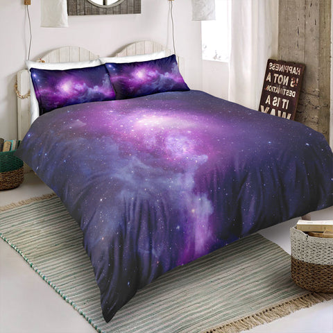 Image of Magical Purple Galaxy Bedding Set - Beddingify