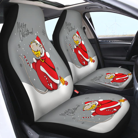 Image of Merry Christmas Mouse SWQT2524 Car Seat Covers