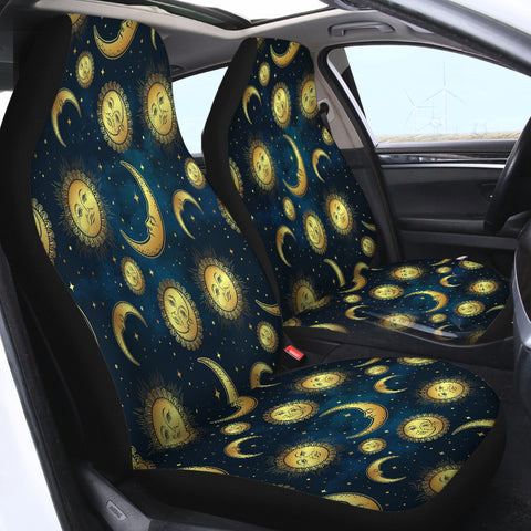 Image of Moon and Sun SWQT0055 Car Seat Covers