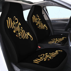 Mr and Mrs SWQT0466 Car Seat Covers