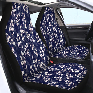 Navy Flower SWQT2241 Car Seat Covers