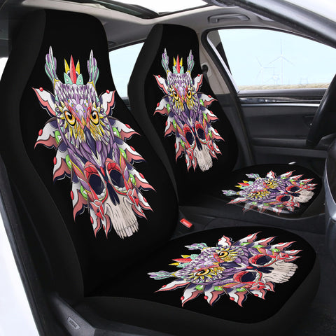 Image of Owl Face SWQT0467 Car Seat Covers