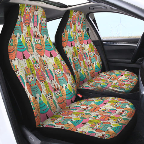 Image of Owl Face SWQT2070 Car Seat Covers