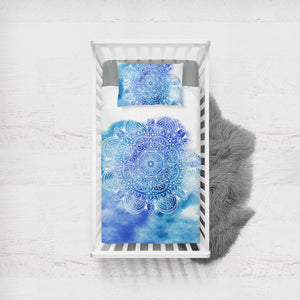 Blue Mandala SWCC1500 Crib Bedding, Crib Fitted Sheet, Crib Blanket