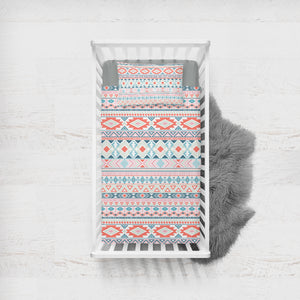 Aztec Pattern SWCC2080 Crib Bedding, Crib Fitted Sheet, Crib Blanket