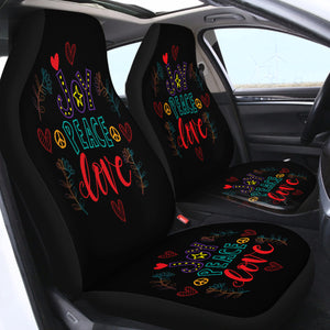 Peace Love SWQT2180 Car Seat Covers