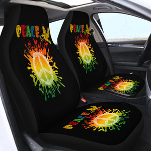 Peace Sign SWQT1899 Car Seat Covers