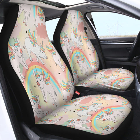 Image of Pig Rainbow SWQT0011 Car Seat Covers