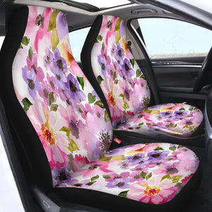 Pink Rose Flowers SWQT0628 Car Seat Covers