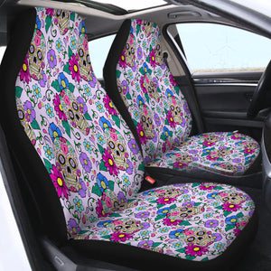 Pink Skull SWQT0519 Car Seat Covers