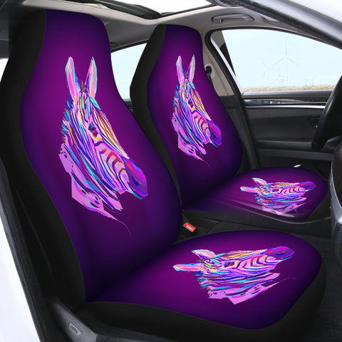 Image of Purple Zebra SWQT0997 Car Seat Covers