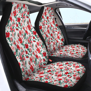 Red Hibiscus Flowers SWQT2243 Car Seat Covers