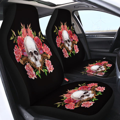 Image of Rose Skull SWQT0288 Car Seat Covers