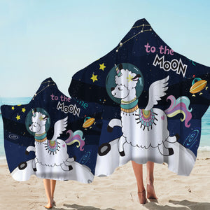 Magical Moon Sheep  Hooded Towel