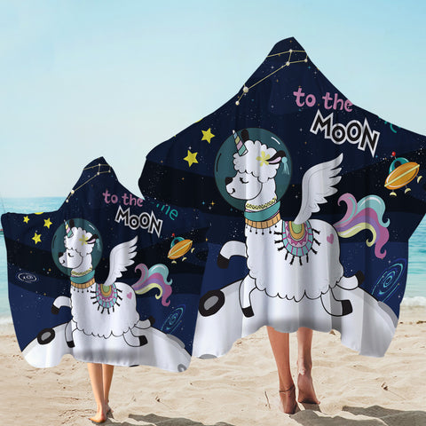 Image of Magical Moon Sheep  Hooded Towel