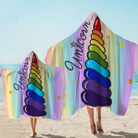 Image of Rainbow Unihorn Hooded Towel