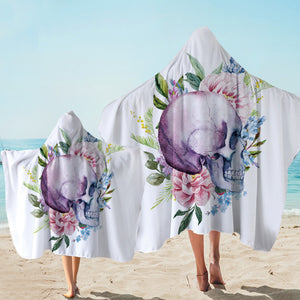 Floral Skull Hooded Towel