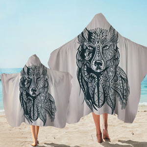 Pixie Designed Wolf Hooded Towel